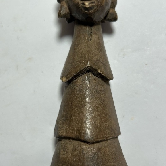 VINTAGE HAND-CARVED WOOD BAULE SLINGSHOT FROM IVORY COAST AFRICA GHANA HANDMADE - Picture 3 of 12
